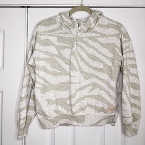 Zebra Stripe 1/4 Zip Hoodie